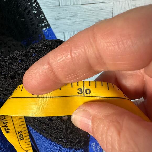 Catherine’s black and blue white stripe cardigan 3/4 sleeve spring plus size - Picture 7 of 8